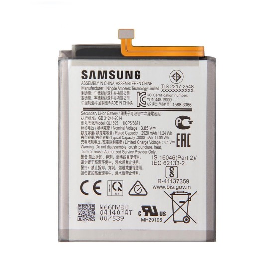BATTERY SAMSUNG GALAXY A01/A015 (QL1695) 3000 MAH BATTERY SAMSUNG GALAXY A01/A015 (QL1695) 3000 MAH